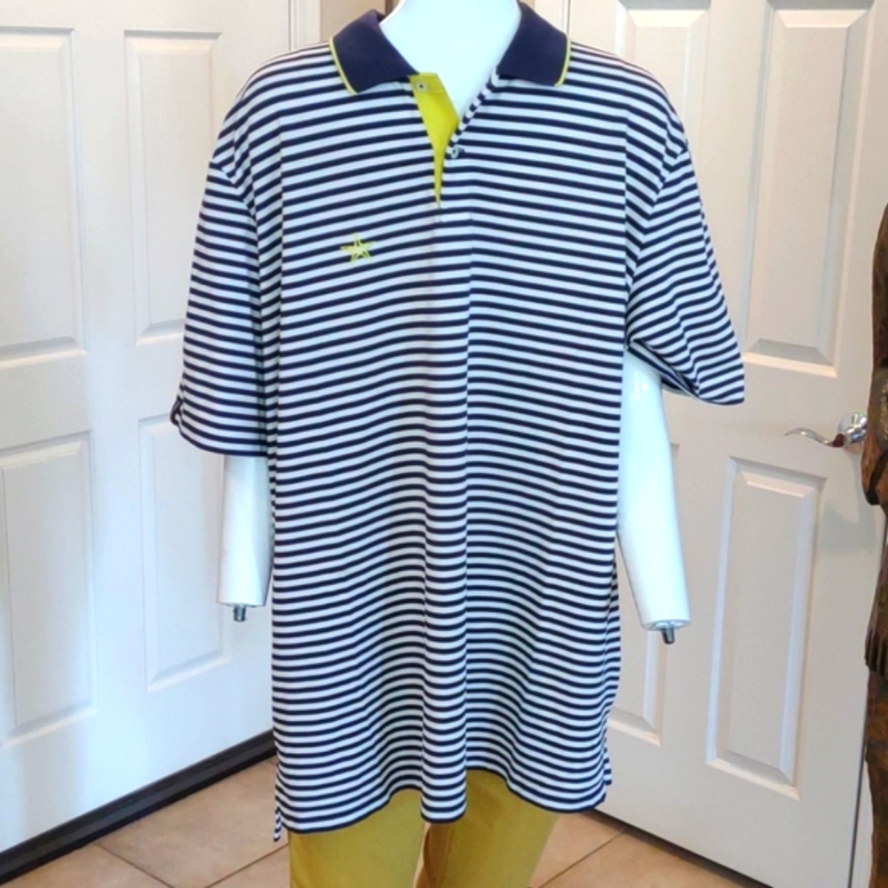 Ralph Lauren XXL Blue and White Stripped Polo
